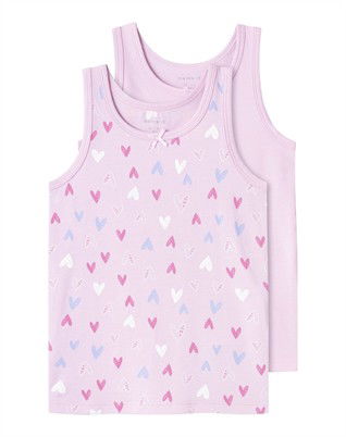 Pink Hearts Undertrøjer - 2 Pak